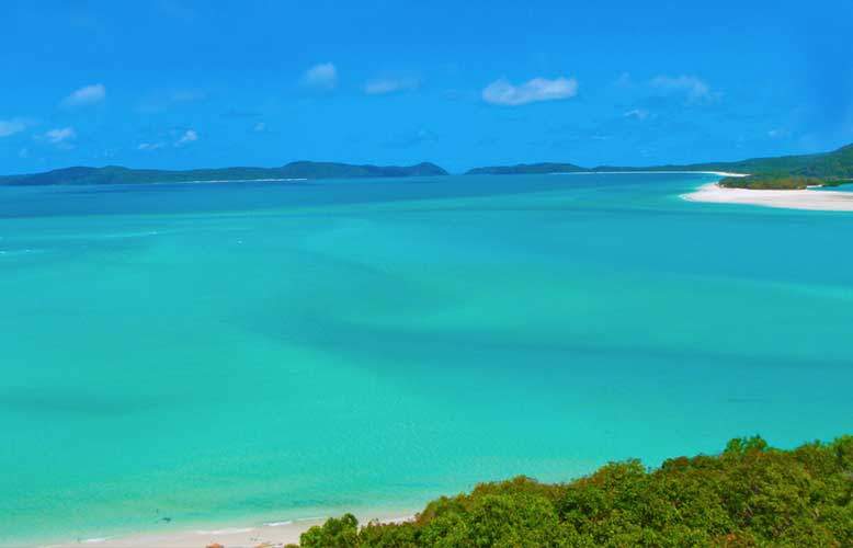 picture taken from hill inlet look out whitehaven beach 