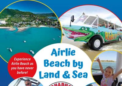 brochure front page for aquaduck airlie beach