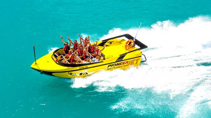 Airlie Beach Jet Boat Tour Departing Coral Sea Marina Live Availability 