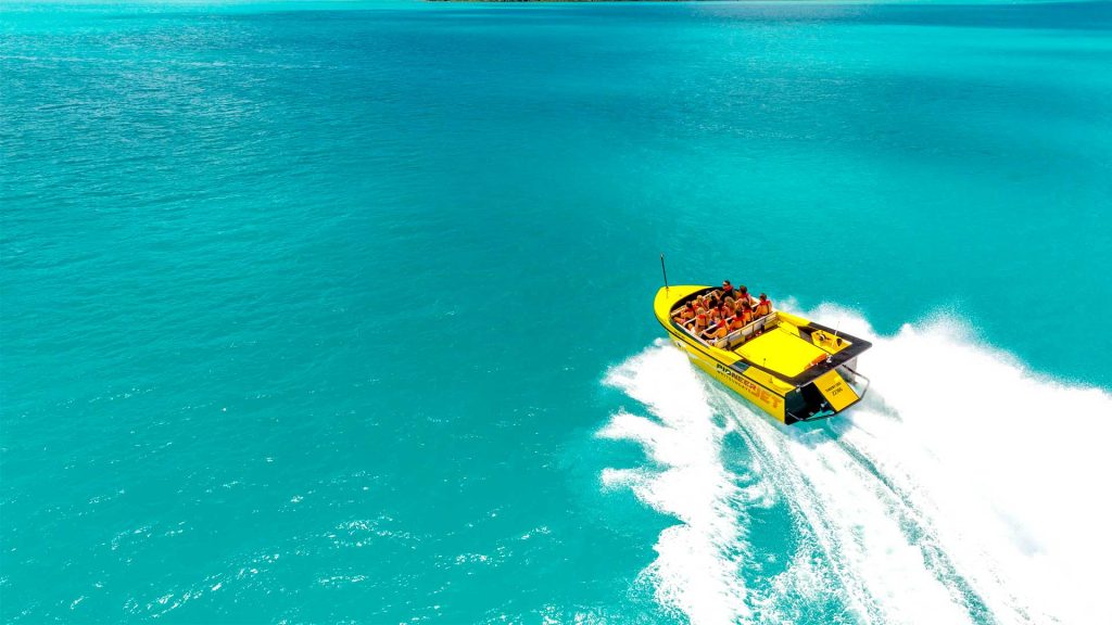airlie beach jet boat tour on the water