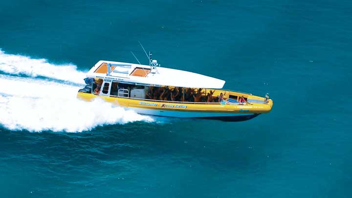 Fury Whitsundays going fast across the water