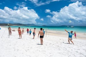 volly ball on Whitehaven Beach